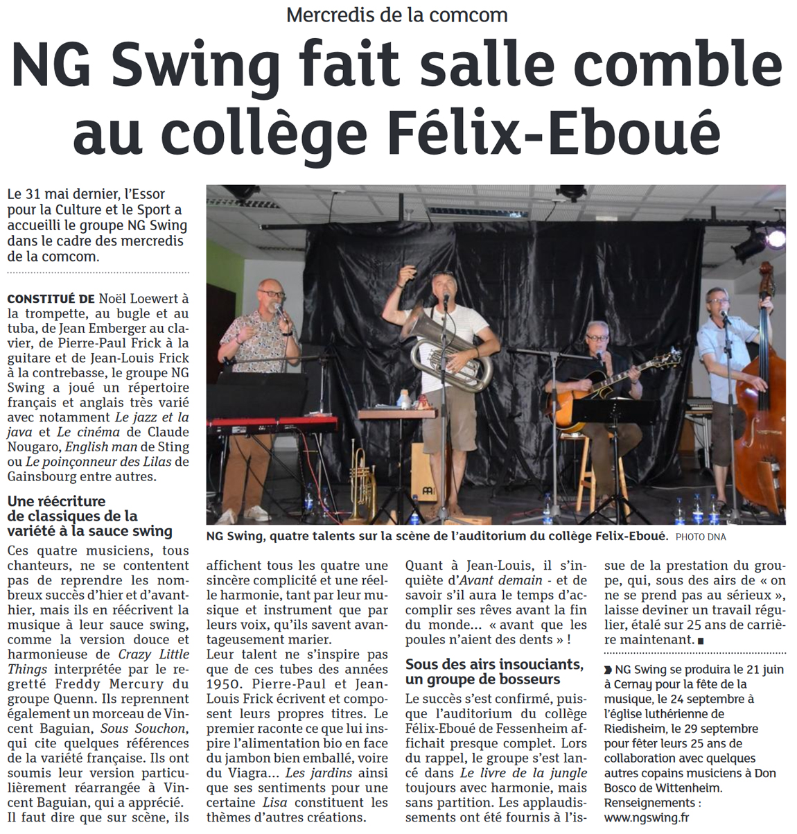 article L'Alsace 24 aout 2015